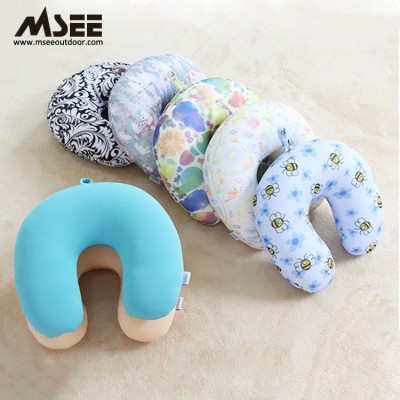 Design memory pillow F081 blue oem customized neck memory neck pillow