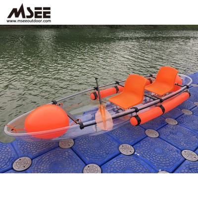 Transparent kayak paddle polycarbonate inflatable transparent rigid pro marine transparent boat